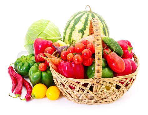 Vegetables In Basket Stock Image Colourbox