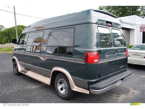 2001 Dark Spruce Green Metallic Dodge Ram Van 1500 Passenger Conversion