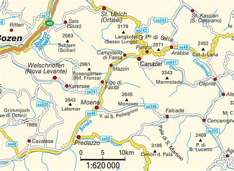 Carte Massif Des Dolomites Trentin Haut Adige Italie Cartes Plans