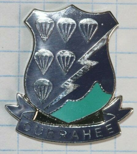 506 506th Pir Currahee Parachute Infantry Regiment Di Dui Crest Band Of
