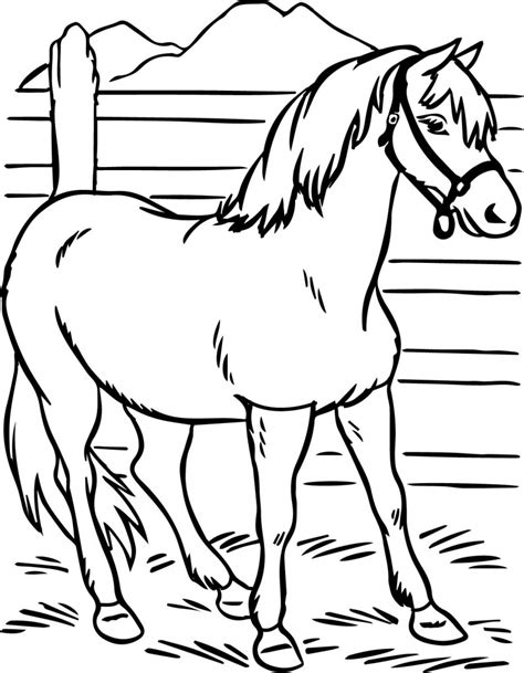 Horse Coloring Pages Preschool And Kindergarten