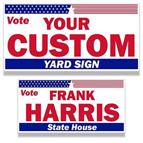 Custom Political Yard Sign 10 2 Sided Print 2 Stakes