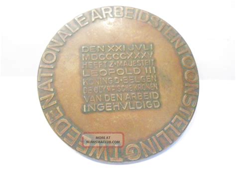 Bronze Art Deco Medal World Exposition 1935
