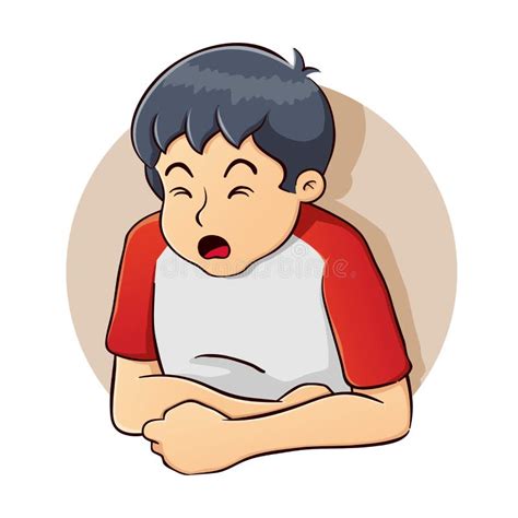 Boy Having A Stomach Problem Stock Vector Image 56089080