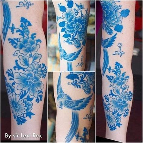 Insanely Gorgeous Blue Tattoos In Trend 44 Pattern Tattoo Blue Ink