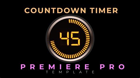 All from our global community of videographers and motion graphics designers. Countdown Timer Adobe Premiere Pro Template. - ROY VFX