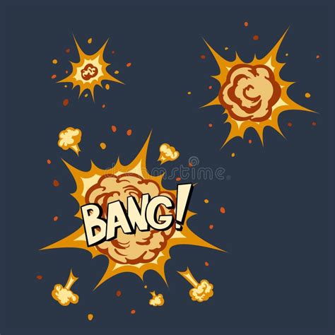 Comic Style Explosion Effect Isolated Stock Vector Illustration Of