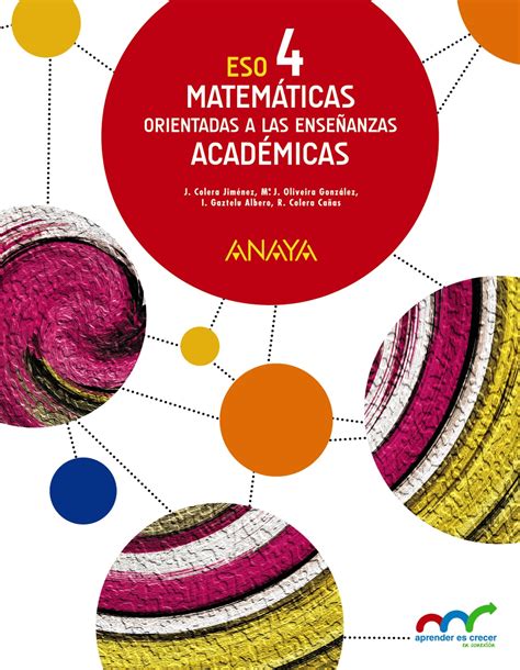 Solucionario Matematicas Academicas 4 Eso Anaya Aprender Es Crecer 】