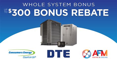 Whole System Bonus Promotion From Dte And Consumers Energy Up To 300