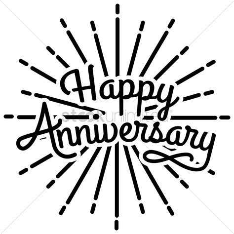 Happy Anniversary Greeting Text Vector Image 1524969 Stockunlimited