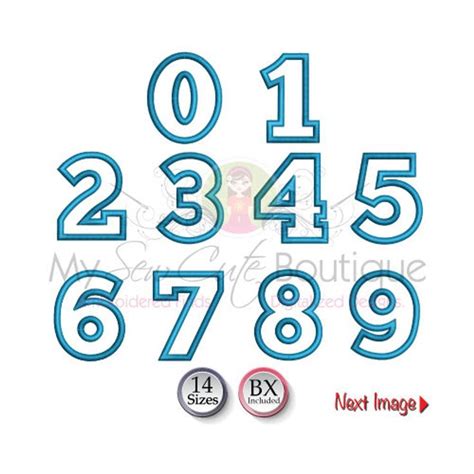 Number Applique Machine Embroidery Designs Applique Numbers Etsy Wool