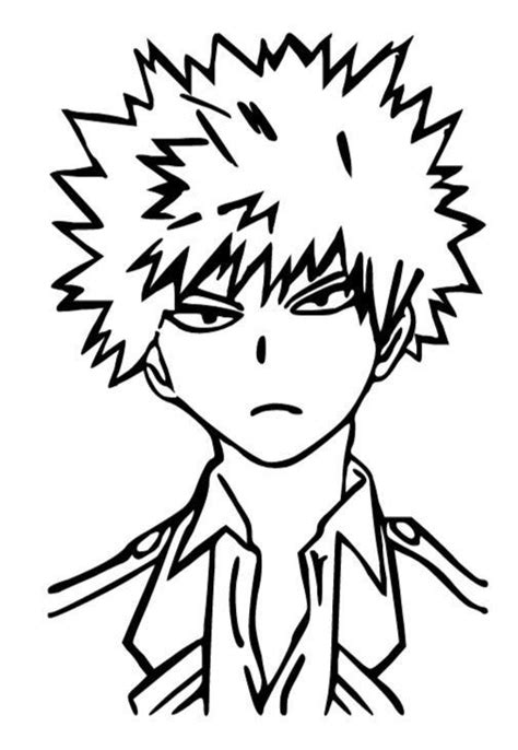 Katsuki Bakugo Coloring Anime Coloring Pages My Hero Academia Anime