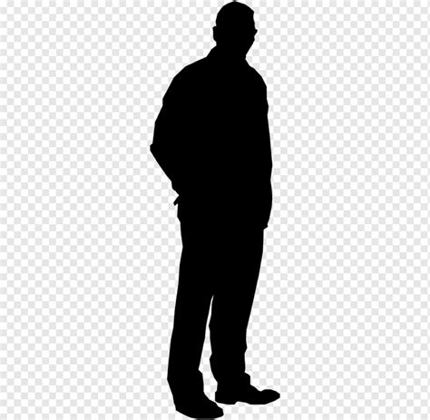 Silhouette Person Man Silhouette Standing Monochrome Black