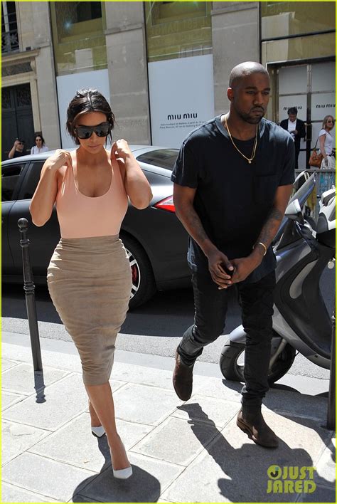 Kim Kardashian Flaunt Her Assets In Form Fitting Outfit In Paris Photo