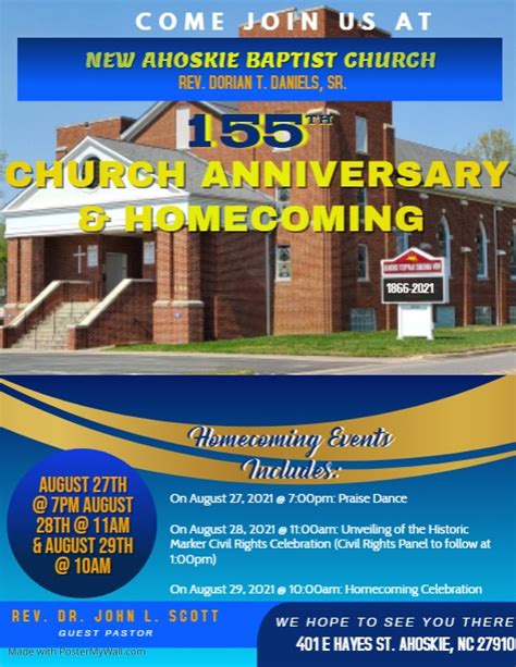 Copy Of Copy Of Homecoming Church Service Postermywall
