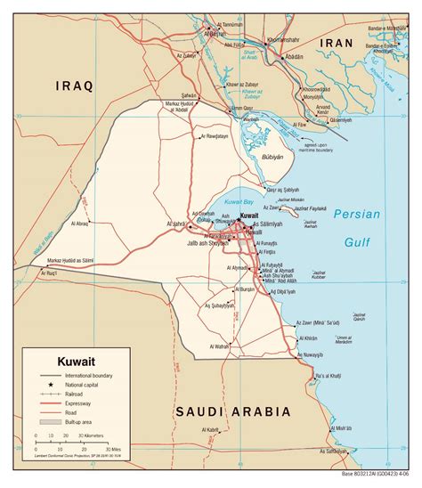 Large Political Map Of Kuwait With Roads Railroads And Cities Kuwait Asia Mapsland