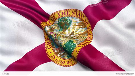 4k Florida State Flag Seamless Loop Ultra Hd Stock Animation 7537522