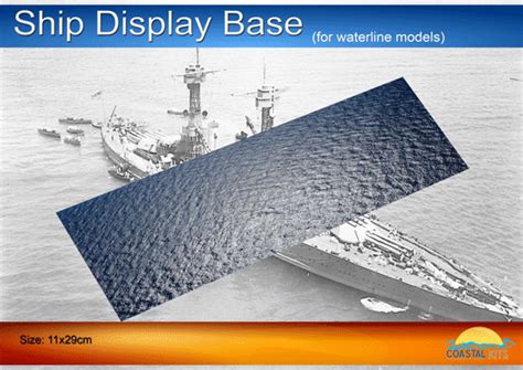 Ship Display Base For Waterline Models 290 X 110mm Coastal Kits S220