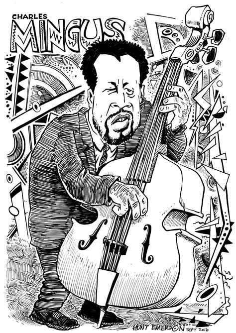 Caricatures Classic Jazz Musicians Uk