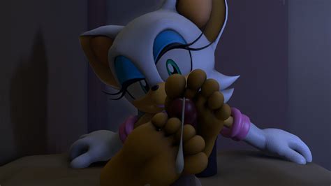 Rule 34 3d Cum Foot Fetish Foot Focus Footjob Rouge The Bat Sonic