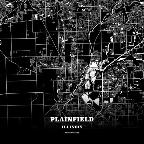 Plainfield Illinois Usa Map Map Poster Poster Template Plainfield