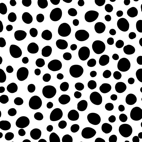 Black And White Spots Circles Vector Seamless Pattern Seamless