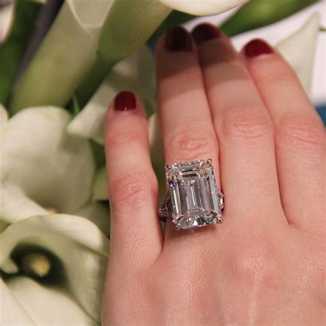 20 Carat Emerald Cut Colorless D Flawless Clarity Cz Wedding Engagement