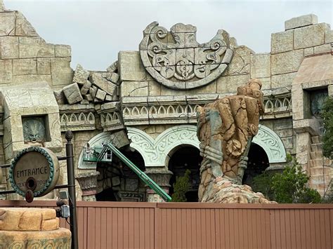 Photos Painting Continues On Exterior Of Poseidons Fury In Universal