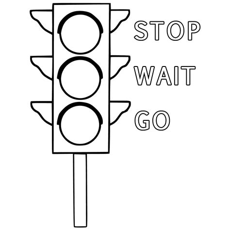 Traffic Light Coloring Page at GetDrawings | Free download