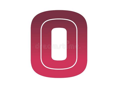 Letter O Of The Alphabet Made With A Color Gradient From Red Tot Pink