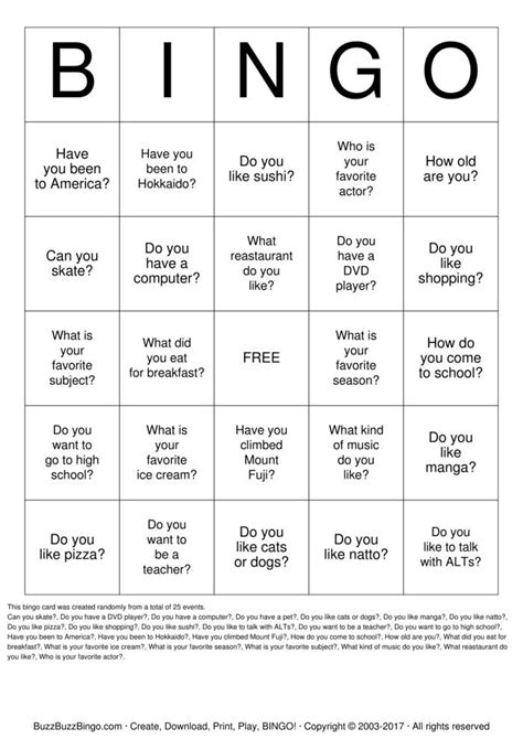 How much do you make from tips? Classmates Bingo Cards to Download, Print and Customize!