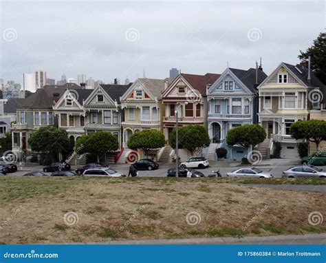 The Famous Row Of Victorian Houses In San Francisco Editorial Stock