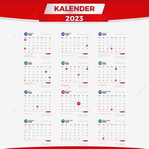 Tempalte Calendario Lengkap Dengan Tanggal Merah Calendario