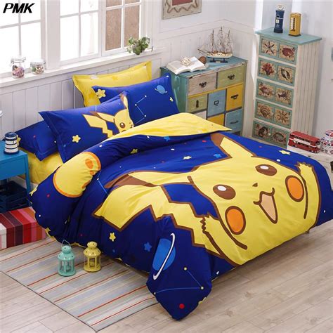 We found 4363 items of. PMK Cotton 4Pcs Cartoon Pokemon Bed Linens Duvet Covet Set ...