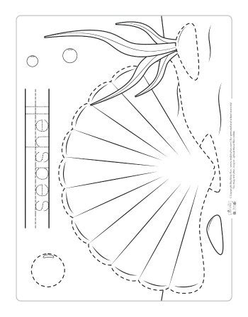 Coloring Pages Ocean Shark Coloring shells beach