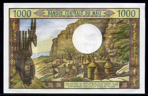 Currency Of Mali 1000 Francs Banknote Banque Centrale Du Maliworld
