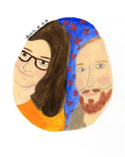 Portrait Of Lucila And Liam Serie Illustrated Portraits Acrílico Y