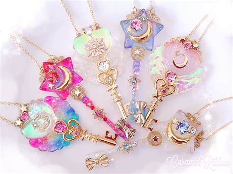 caramel ribbon magical jewelry cute jewelry fantasy jewelry