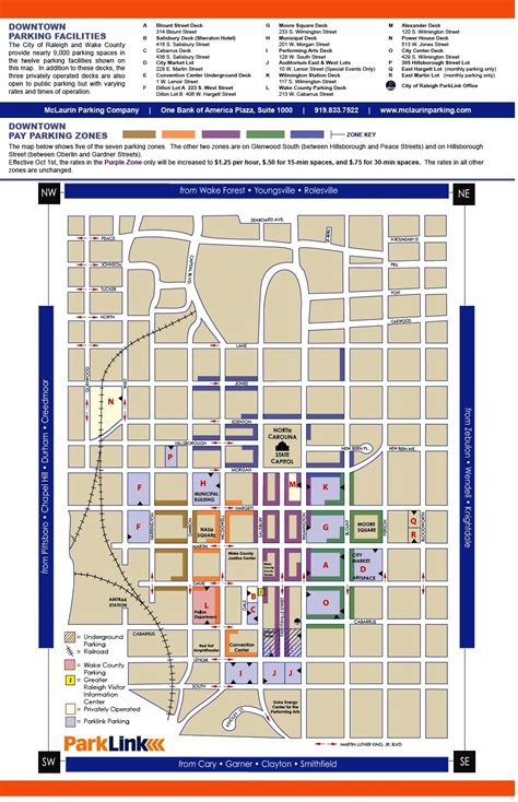 Raleigh Downtown Parking Map