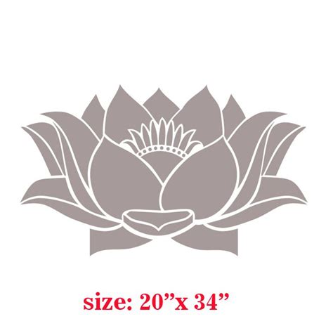 Lotus Flower Wall Stencil Wall Design Ideas
