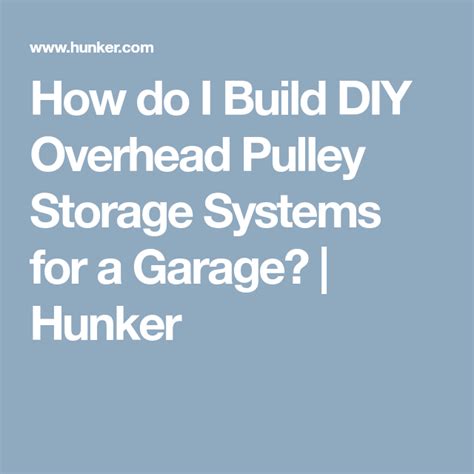 Use a utility knife to cut slits in the foam noodle, spacing them 4 in. How do I Build DIY Overhead Pulley Storage Systems for a ...