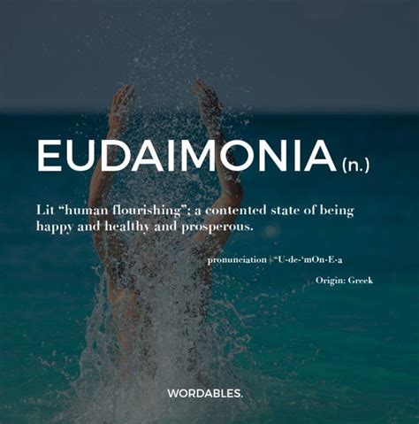 Eudaimonia Cool Words Rare Words Uncommon Words
