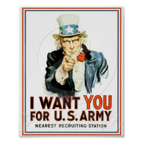 Vintage Uncle Sam I Want You Army Poster Zazzle Com Coast Guard Us Army Recruiting