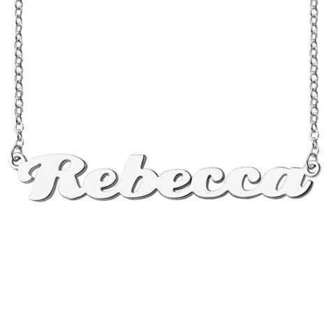 Personalized Puff Font Nameplate Necklace Getnamenecklace