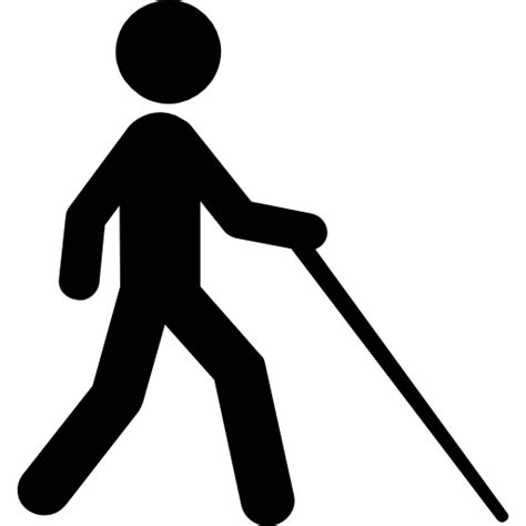 Walking Blind Blinded Help Stick Icon