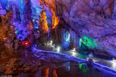 Chinas Amazing Rainbow Cave Multi Coloured Mood Lighting Showcases