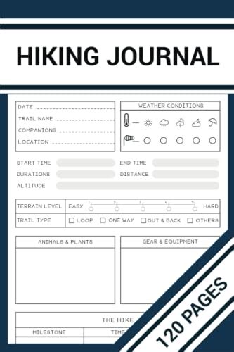 Hiking Journal Travel Size Hiking Journal With Prompts To Write In