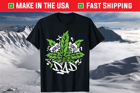 Worlds Dopest Dad Cannabis Leaf Weed Father Day T Shirt