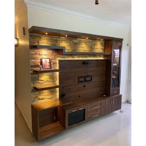 Brown Teak Wood Tv Unit For Hotel At Rs 650square Feet In Tiruvallur