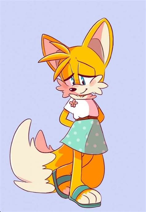 Tails As A Girl 1 Anime Furry Sonic Fan Art Sonic Art